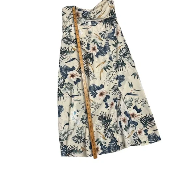 SHEIN Strapless Tropical Cutout Midi Dress Size M - Picture 4 of 8